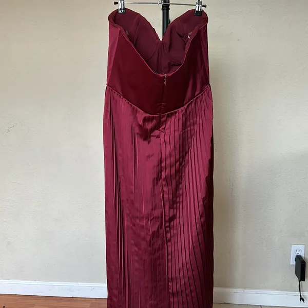 House of CB‎ XL A-C 'Marcella' Berry pleated georgette maxi dress NWOT - Image 12