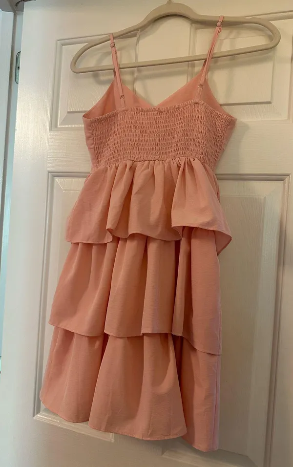 Light Pink Spaghetti Strap Sun Dress Size XS - Image 3