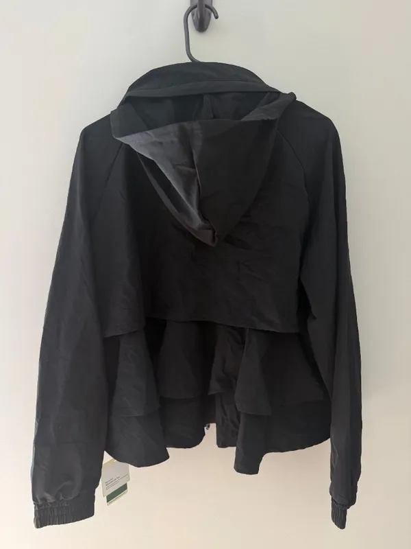 NWT Halara Black Mesh Lined Drawstring Utility Jacket XL - Image 8