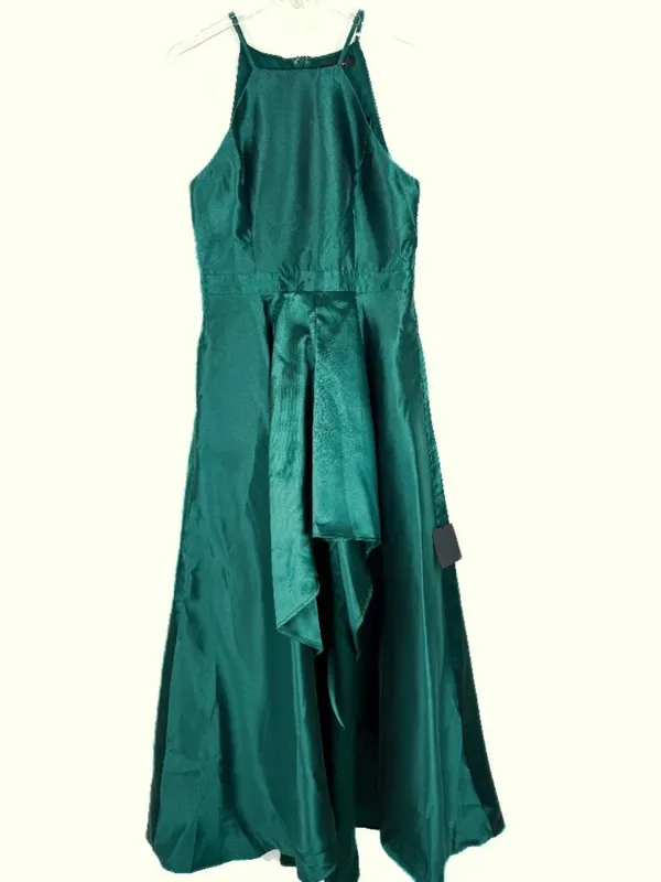 NWT Lulus Broadway Show Emerald Green High-Low Gown Dress Size Small S NEW - Image 2