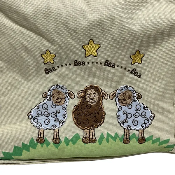 Vintage Angelito Diaper Bag Yellow Gender Neutral Lambs Sheep Baa Baa - Image 2