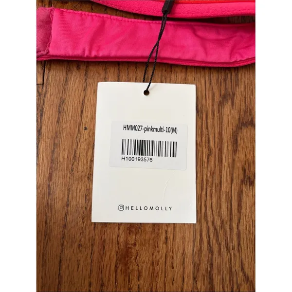 HELLO MOLLY MIAMI SUNSET STRIP CROP TOP PINK SIZE MED New - Image 5