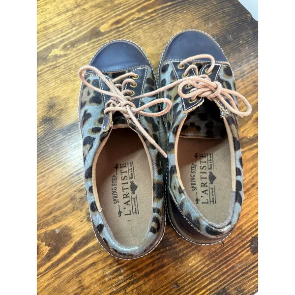 Spring Step‎ La'Artiste Calf Hair Animal Print Sneakers Size 5 (Size 5) - Image 6