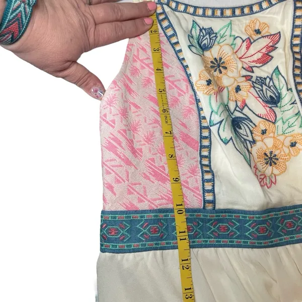 Flying Tomato Sleeveless Embroidered Lined Goddess‎ Maxi Dress Medium Bohemian - Image 11