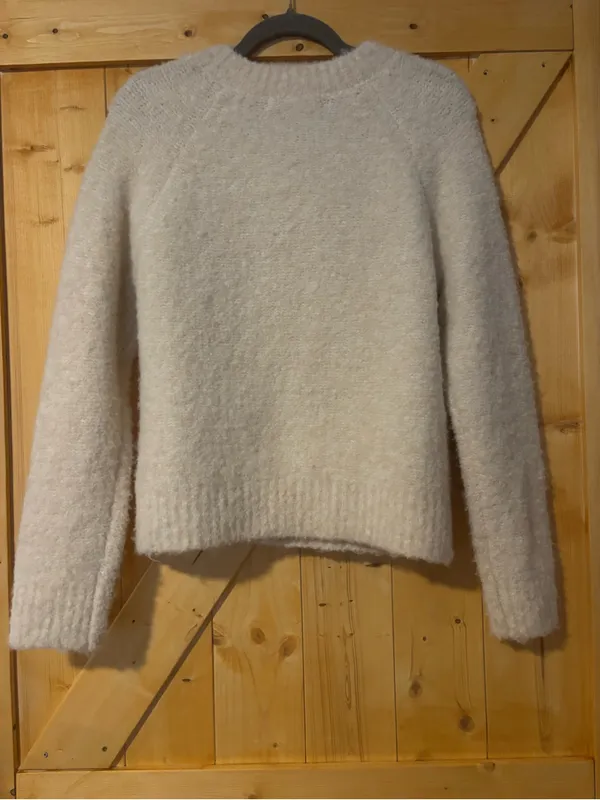 English‎ Factory Cream Heart Button Sweater Soft Knit- wool blend Crewneck XS - Image 6