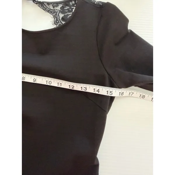 Lulus‎ Black Y2K Lace Open Back whimsigoth Mini Dress Long Sleeve Size M - Image 5