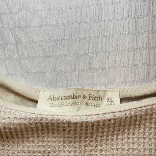 Abercrombie & Fitch Lounge Collection Cream Waffle Knit Tank Top w/ Bra X-LARGE - Image 4