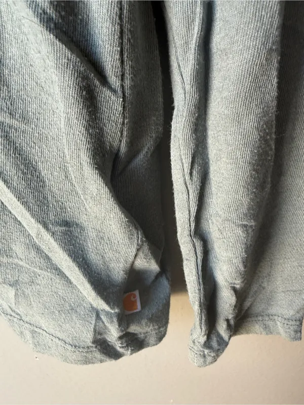 Carhartt Relaxed Fit Long Sleeve V-Neck Shirt Women’s XS Gray Blue - Image 3