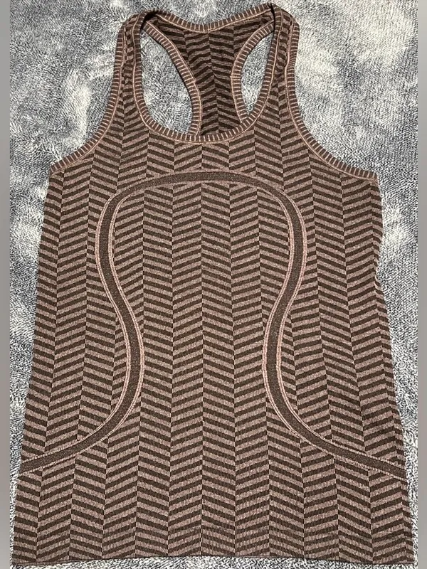 #18 Lululemon Run: Swiftly Tech Racerback Heathered Black Cherry Size 4 - Image 7