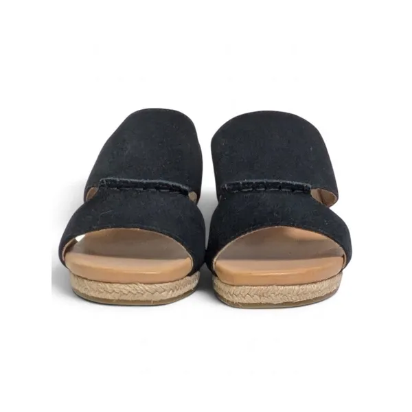 UGG Eirene Black Suede Espadrille Wedge Slide Sandals Size 7.5 NWOB - Image 5