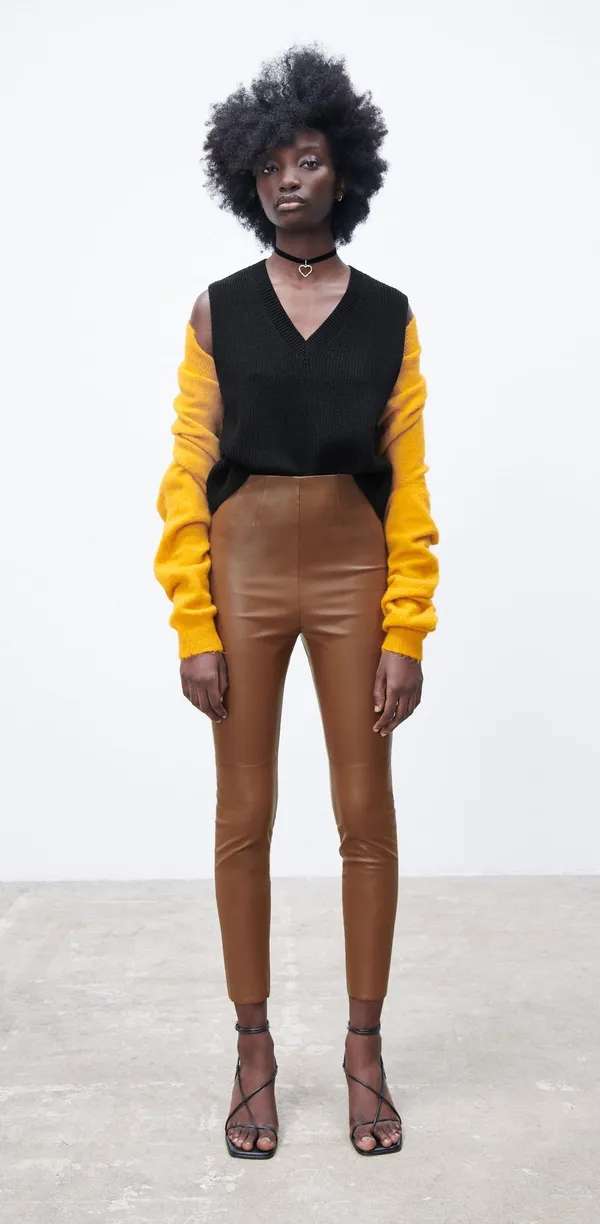 nwt high waisted faux leather leggings pants - Image 9
