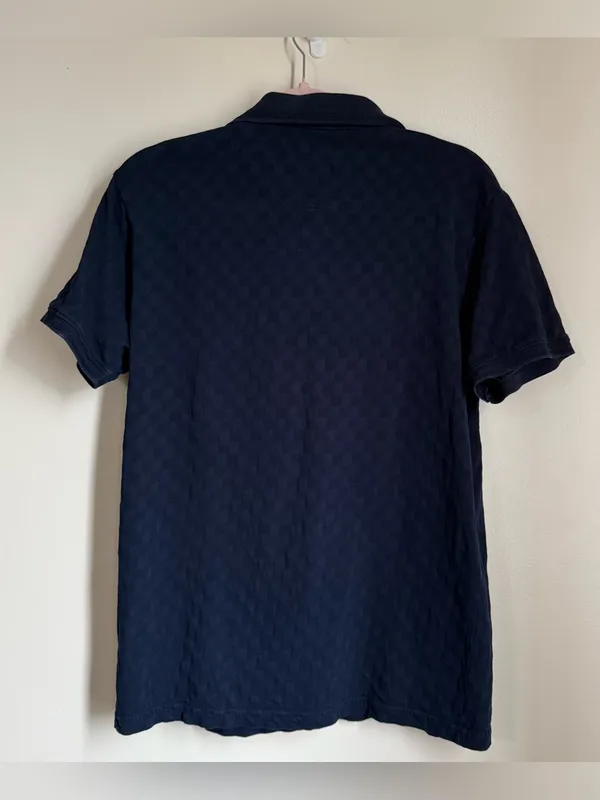 Denim & Flower Ricky Singh Navy Blue Polo Shirt Size Medium - Image 2