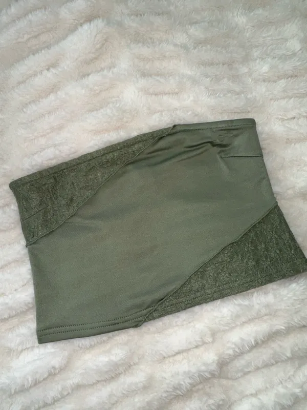 Edikted Olive Green Tube Top - Image 2
