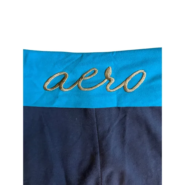 Vintage Aeropostale Y2K Low Rise Foldover Yoga Pants XL Flare Blue Stretch - Image 6