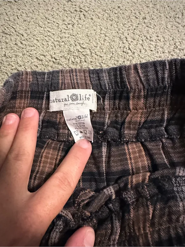 Natural Life Plaid Pants Size L - Image 2