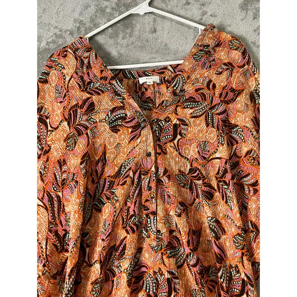 A.L.C. Palma Maxi Coverup Floral Cotton Silk Long Sleeve Resort Beach Dress M/L - Image 2