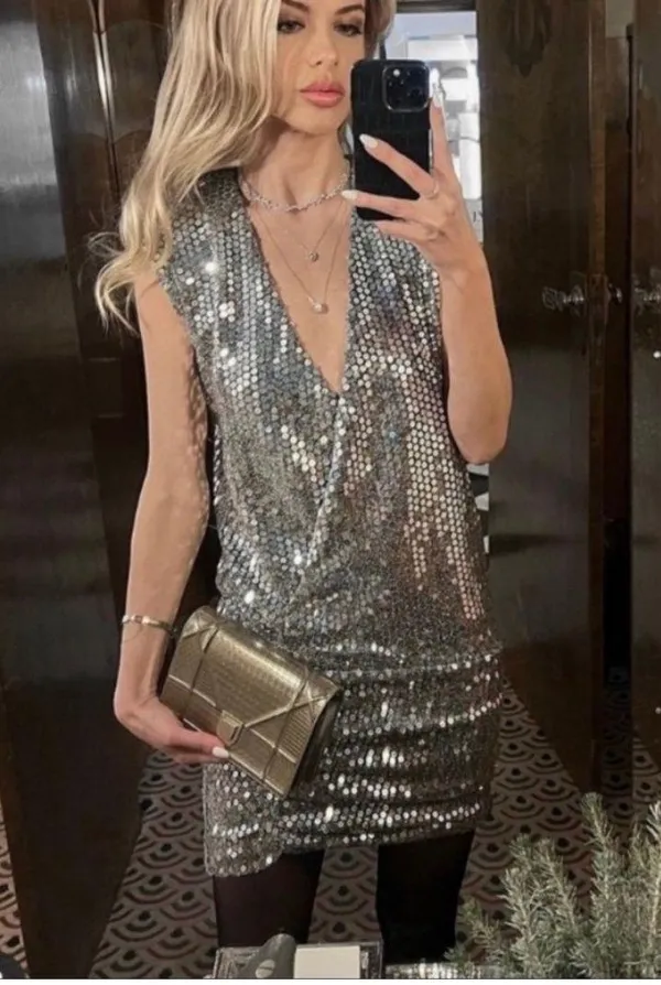 ZARA sequin mini dress - Image 3
