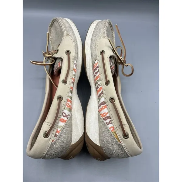 Sperry Top Sider Women's Boat Shoes Loafers Sz 9 Tan Orange Casual‎ - Image 7