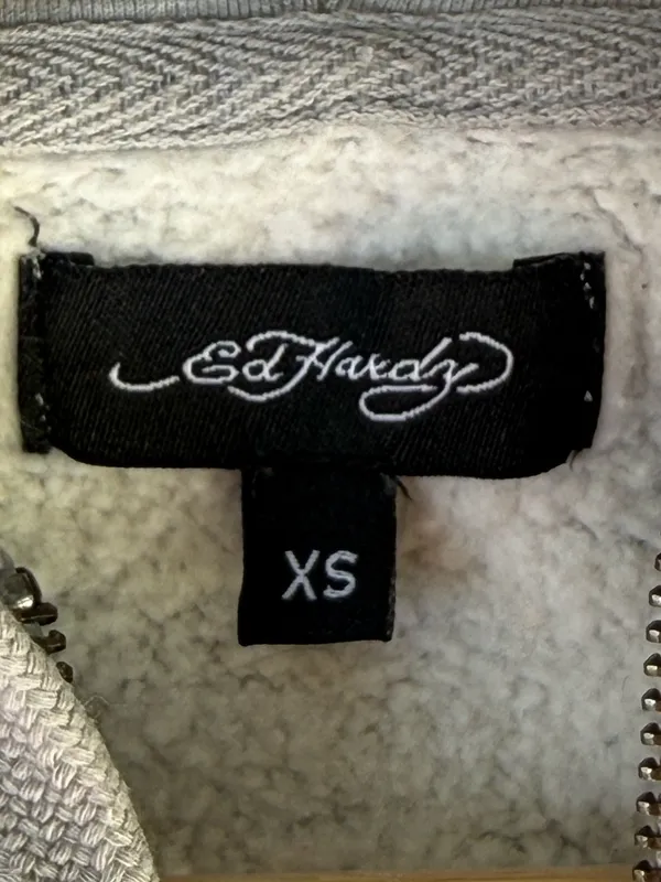 Ed Hardy Rose and Sword Full Zip Hoodie XS - Image 13