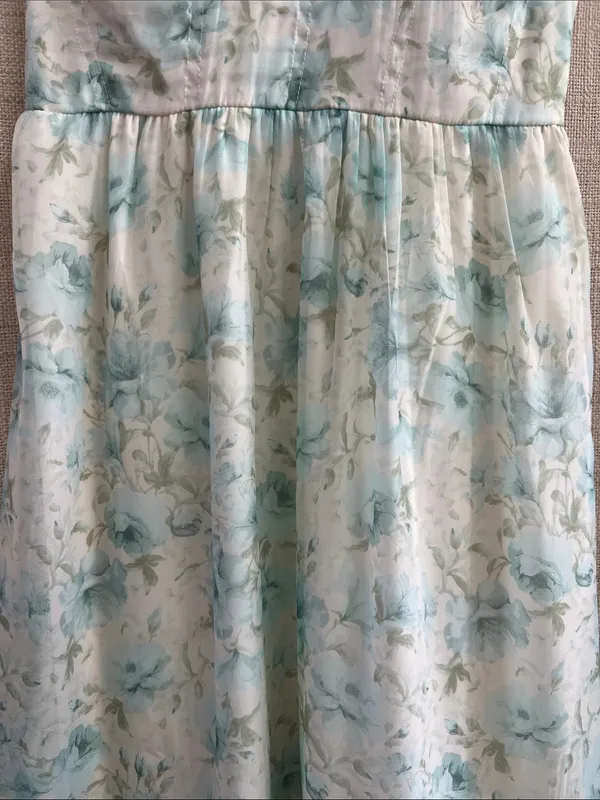 Floral Spaghetti Strap Corset Midi Dress Medium - Image 8