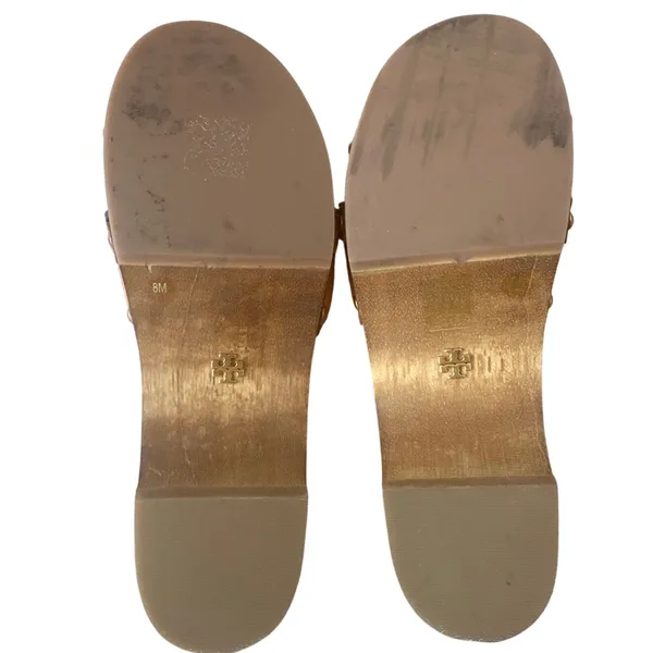 Tory Burch Jessa Leather Wood Sandals Size 8‎ - Image 7