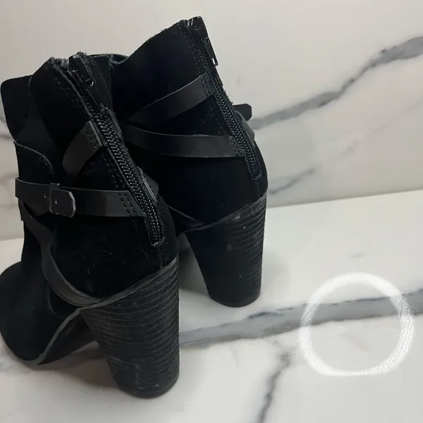 Carlos Santana Womens Black Suede Festival Boho Heeled Miles Boots Sz 7 Festival - Image 4