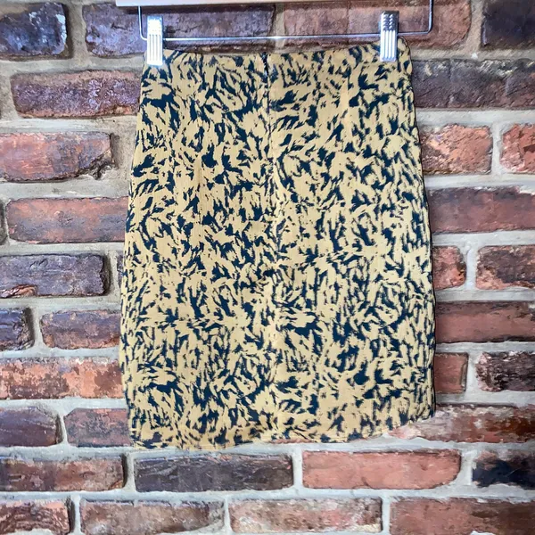 Zara Brown Black Animal Print Twisted-Front Mini Skirt Women's Size XS - Image 8