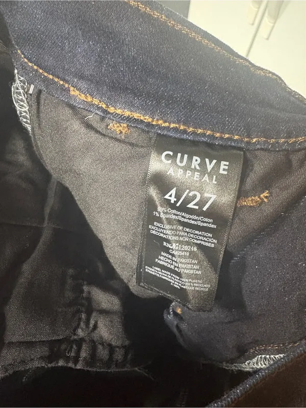 Curve Appeal High Rise Wide Leg Jeans Size 4/27 - Image 7
