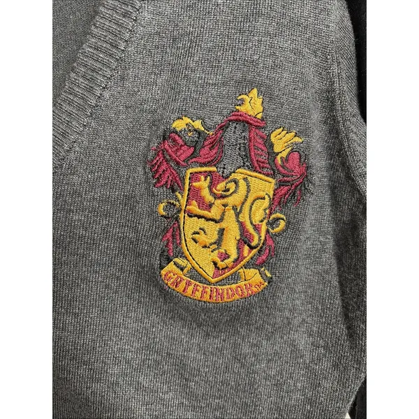 Harry Potter Gryffindor Cardigan Womens XL‎ Grey Sweater Cosplay Size XL Fandom - Image 3