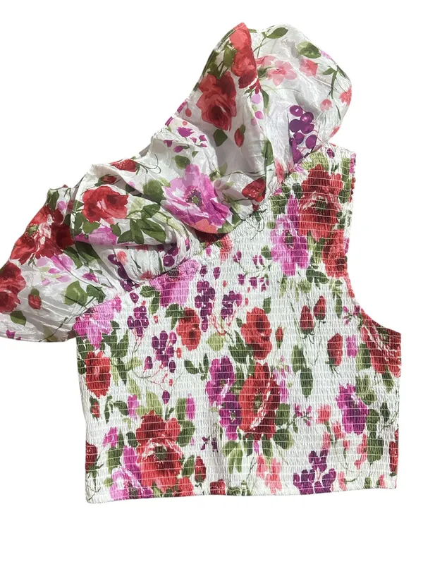 NWOT Abercrombie & Fitch Floral One-Shoulder Ruffle Smocked Top - Size L - Image 6