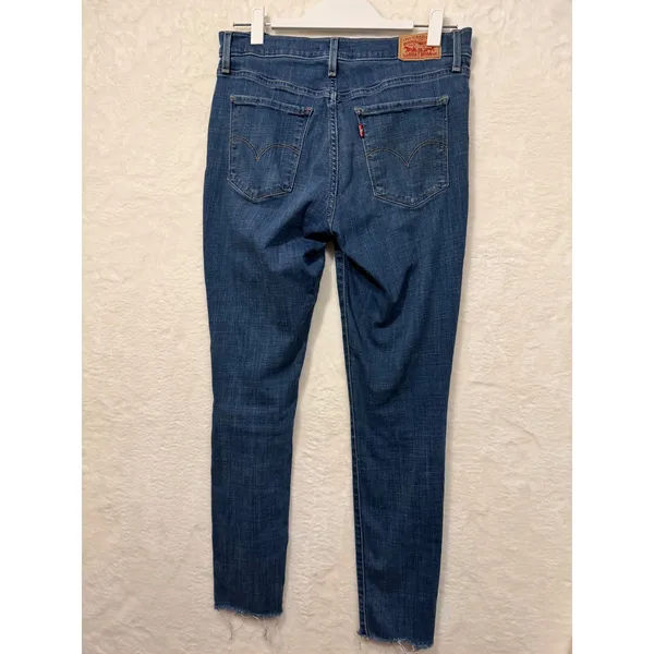 Levis‎ 311 Shaping Skinny Jeans Womens 29 Medium Wash Blue Raw Hem 19626-0471 - Image 7