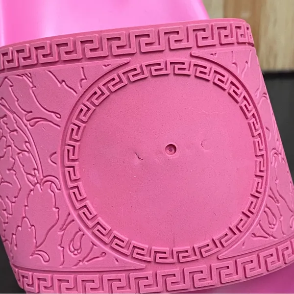 VERSACE Hot Pink Medusa Palazzo Pool Slides MISSING MEDUSA - Image 15