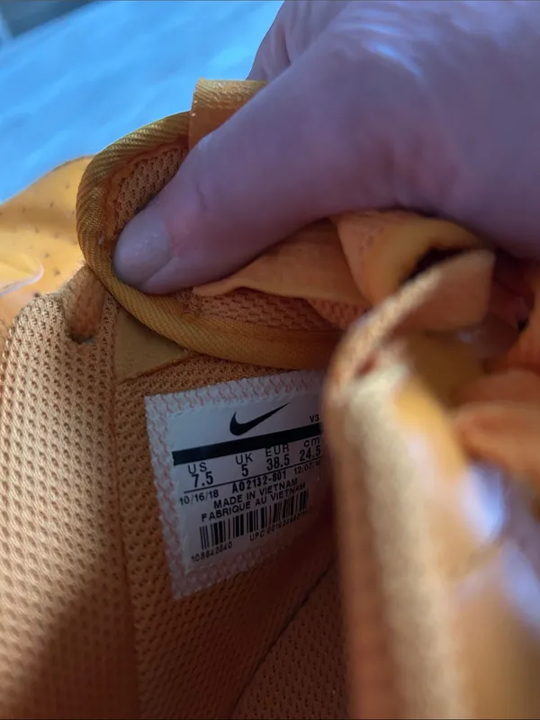 Nike Air Force 1 Low Essential “Orange Peel”Lifestyle‎ Sneakers Size 7.5 Womens - Image 11