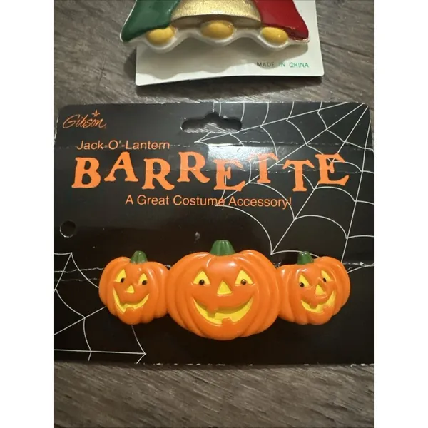 Vintage Christmas Halloween Holiday Hair Barrette Clips Two‎ Pack Gibson & other - Image 3