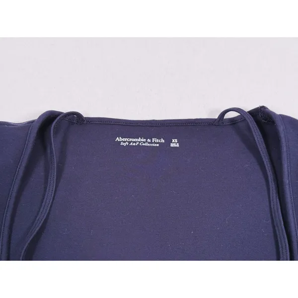Abercrombie & Fitch Strappy Long Sleeve Top Size XS Black Square Neck Party Y2K - Image 4