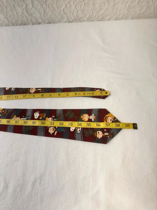 Peanuts Comic Vintage Silk Tie Unisex Snoopy Hollywood Salute Charlie Movie - Image 7
