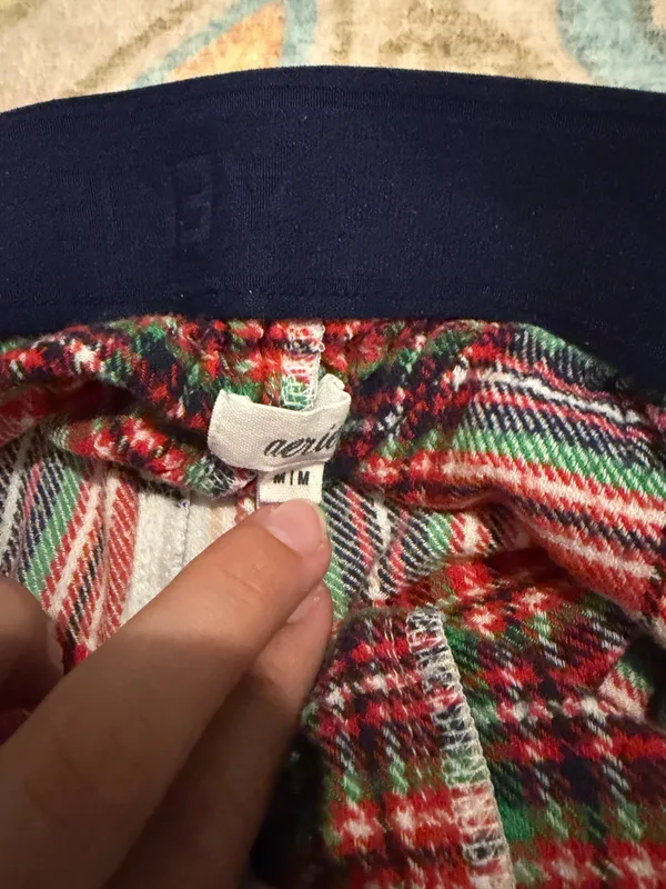 Aerie Sleep Shorts Plaid Ruffle Boxer - Image 3