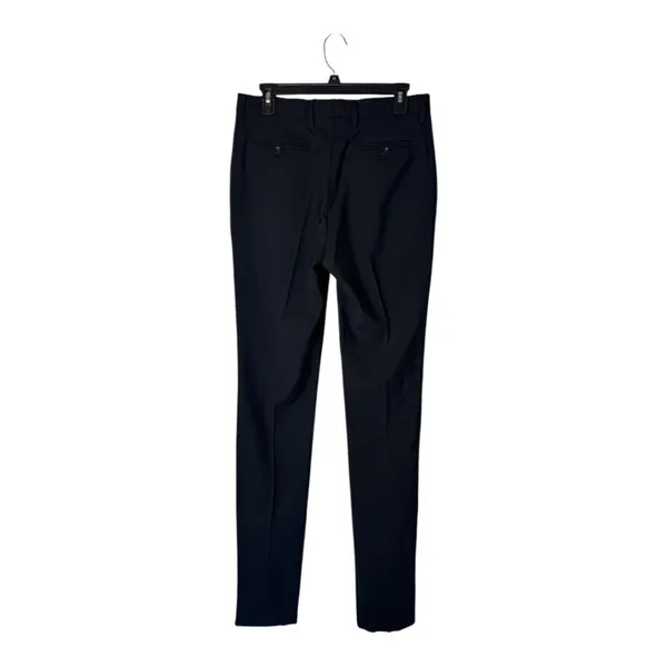 Coach Pants Women 30 Black Wool Flat Front Unfinished Hem Trousers Corpcore‎ - Image 2