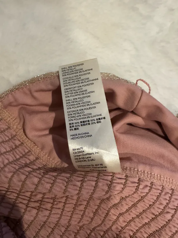 Anthropologie Tube Top Ruffle Maeve Metallic - Image 7
