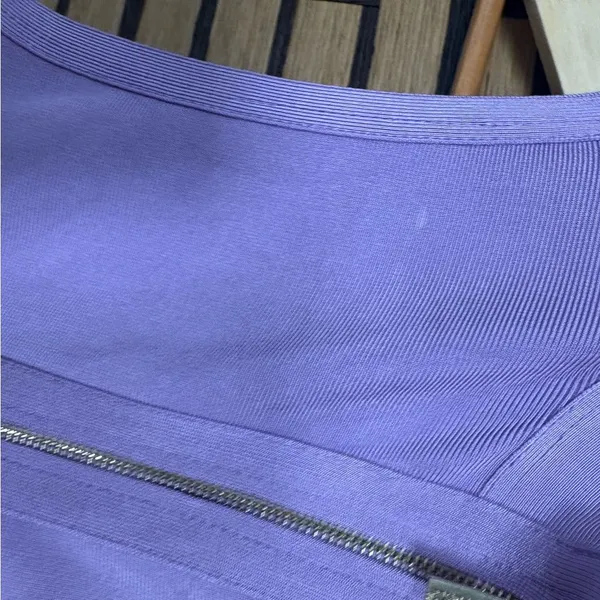 House‎ Of London Harun Lilac Lace Up Bandage Dress Size Medium - Image 7
