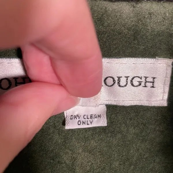Vintage John Murrough Suede Coat Green Fur Collar Women's M 80s 90s‎ retro - Image 8