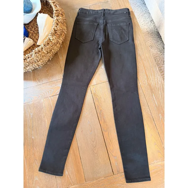 Mother High Waisted Looker Skimp Jeans Women Black Size 28 - Image 2