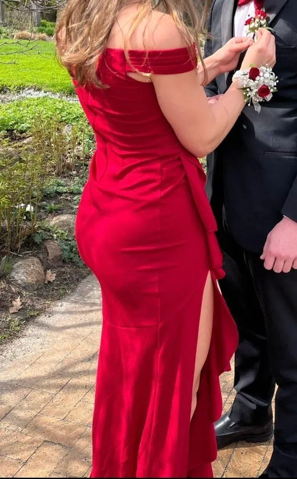 Emerald Sundae Red Prom Dress - Image 3
