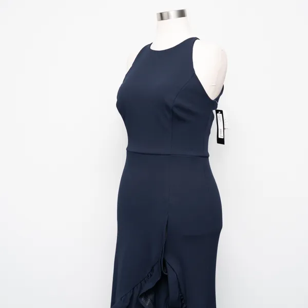 Betsy & Adam - Arielle Scuba Crepe Ruffle‎ Slit Gown - Image 10