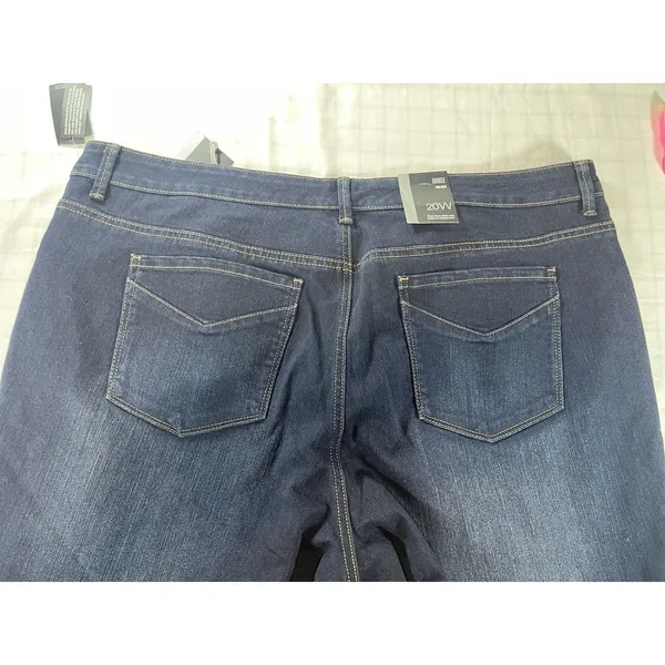 NWT Style & Co. Mid-Rise Ankle Jeans - Women's Plus 20W - Dark Wash - Image 12