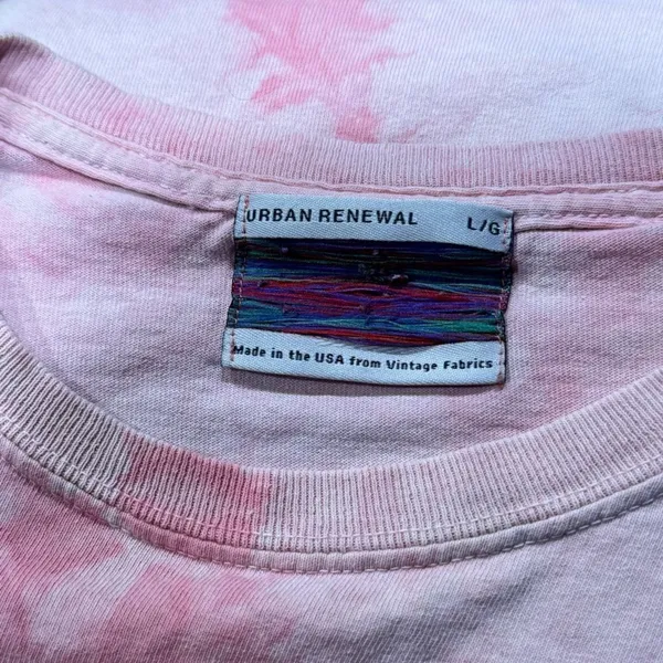 Urban Outfitters Urban Renewal Tie Dye Pink Short Sleeve Tee Women’s Large - Image 2