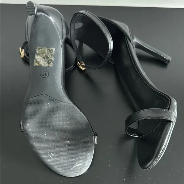 Source Unknown Elegant Black Ankle Strap Heels Sz‎ 37/6.5 - Image 6