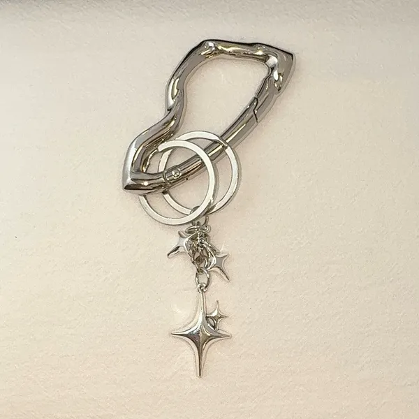 Star Keychain Charm for Men Women Carabiner Car Keychain Key Ring Bag Charm - Image 2
