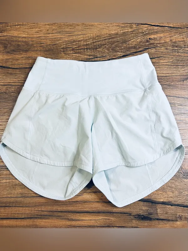 Lululemon Speed Up High-Rise Lined Shorts 4” Sheer Blue Size 2 - Image 3