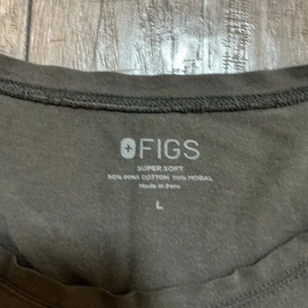 FIGS Threads for Threads Olive Green Long Sleeve T Shirt Size L - Image 4